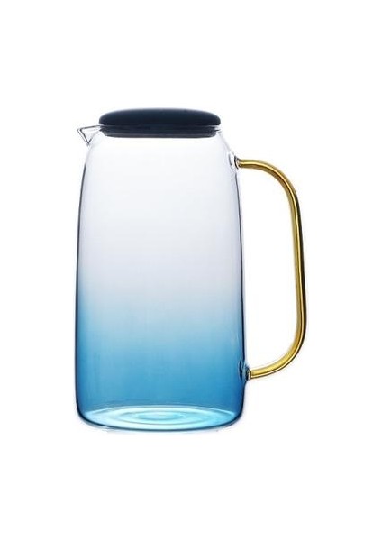 Degrade Renk Mermer Soğuk Su Cam Şişe Yüksek Sıcaklığa Dayanıklı Cam Kavanoz Sürahi Kettle | Sürahi