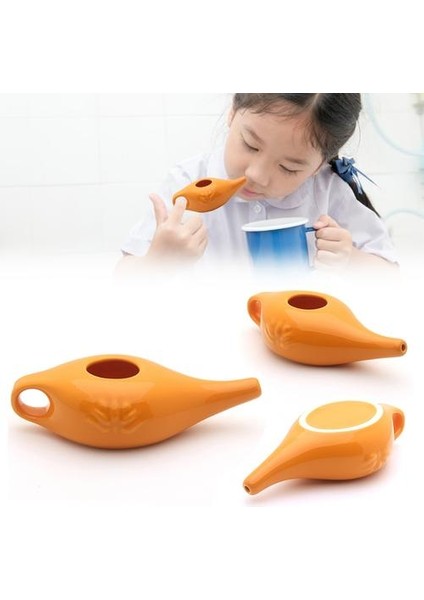 250 ml Seramik Neti Pot Burun Yıkama Kiti Rahat Sinüs Rhiniti Alerji Için Rahat Borulu Tencere | Sürahi