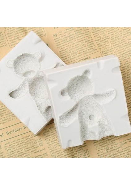 Ayı Şekli Silikon Kalıp Buz Küpü Makinesi Fondan Kek Dekorasyon Aracı Dıy Sugarcraft Çikolata Kalıp | Dondurma Küvetleri (9.7 * 9.1 Cm)(Yurt Dışından)