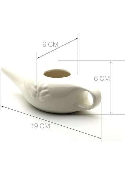 250 ml Seramik Neti Pot Burun Yıkama Kiti Rahat Sinüs Rhiniti Alerji Için Rahat Borulu Tencere | Sürahi