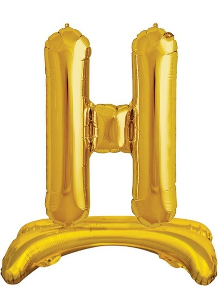 Partipan Ayaklı H Harf Gold Folyo Balon