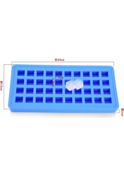 Buz Küpleri Maker Buz Küpleri Kalıp Yeniden Kullanılabilir Buz Kalıp Buz Tepsileri Için Bar Için Home Home Coffee Shop | (24 * 12 * 2 Cm, Mavi)