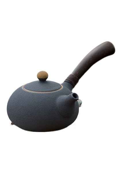 Stil Seramik Retro Çaydanlık Yan Kolu Çay Potu Basit Çin Kung Fu El Yapımı Ofis Filtresi Su Isıtıcısı Çay Seti Drinkware | Çaydanlıklar(Yurt Dışından)