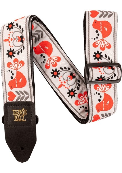 Ernie Ball Red Bird Winter Jacquard Strap P04689 Gitar Askısı