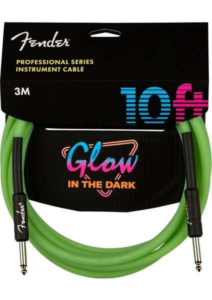 Pro Glow In The Dark Cables Green Enstrüman Kablosu (3 Mt)