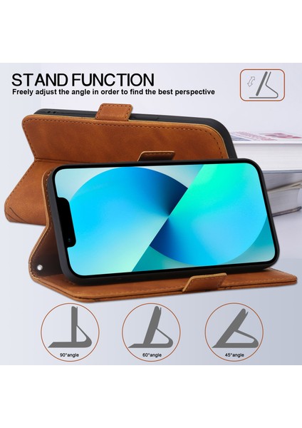 Geometrik Çizgi Pu Kılıfı Foriphone 13 Pro Brown (Yurt Dışından) modelleri