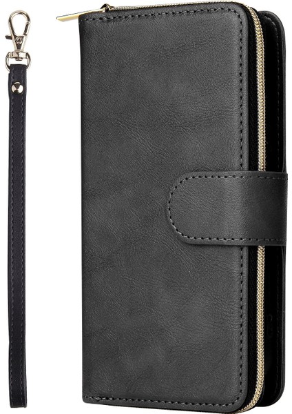 iPhone13 Siyah 9 Kart Yuvası Kılıf (Yurt Dışından)