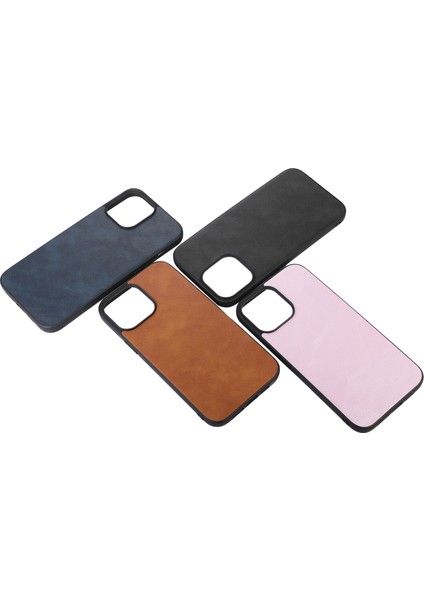 PLZ Shop iPhone13 Kahverengi  Cowhide Doku Pu Kılıfı (Yurt Dışından)