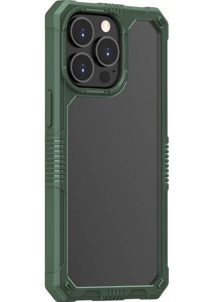 iPhone13 Koyu Yeşil Şeffaf Şok Geçirmez Kılıf (Yurt Dışından)