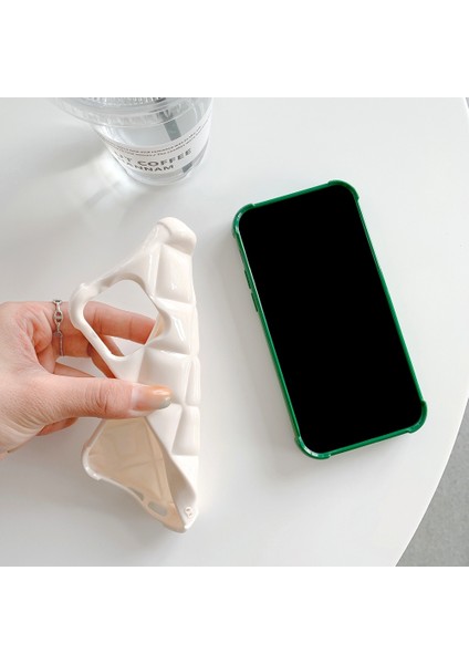 Rhombic Doku Tpu iPhone13 Koyu Yeşil Telefon Kılıfı (Yurt Dışından) modelleri