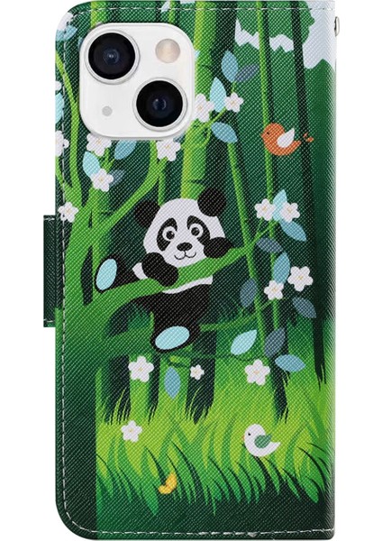 iPhone13 Panda Deri Telefon Kılıfı (Yurt Dışından)