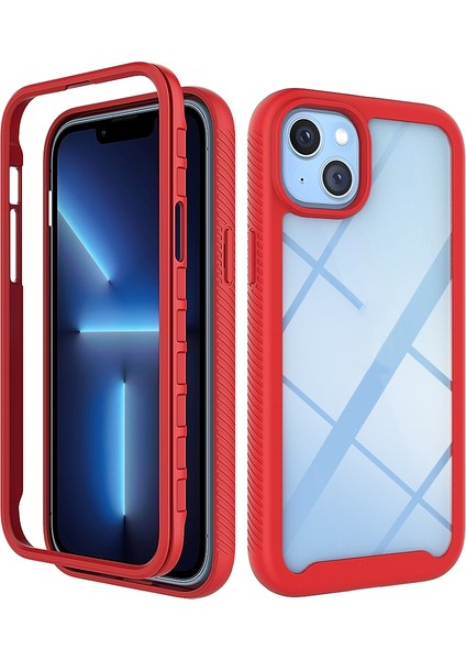 iPhone 14 Için Pc + Tpu Telefon Kılıfı - Siyah (Yurt Dışından)