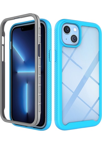 iPhone 14 Max Için Pc + Tpu Telefon Kılıfı - Koyu Mavi (Yurt Dışından)