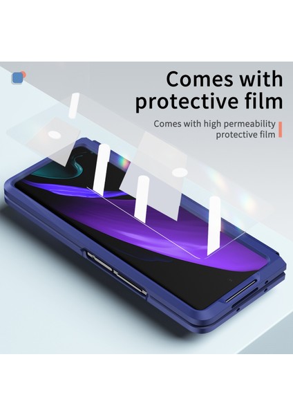 Samsung Galaxy Z Fold2 5g Için Telefon Kılıfı - Koyu Mavi (Yurt Dışından)