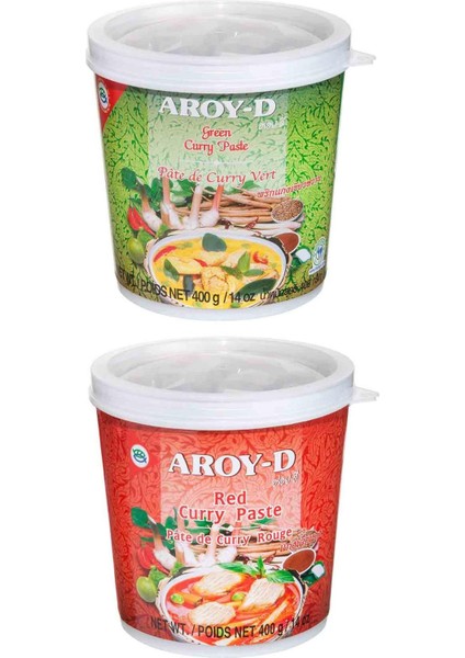 Kırmızı ve Yeşil Köri Ezmesi 2 x 400 gr