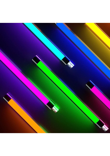 Dolgu LED Işık USB 16 Renk Kumandalı 40 cm Rgb Aydınlatma Gece Lambası