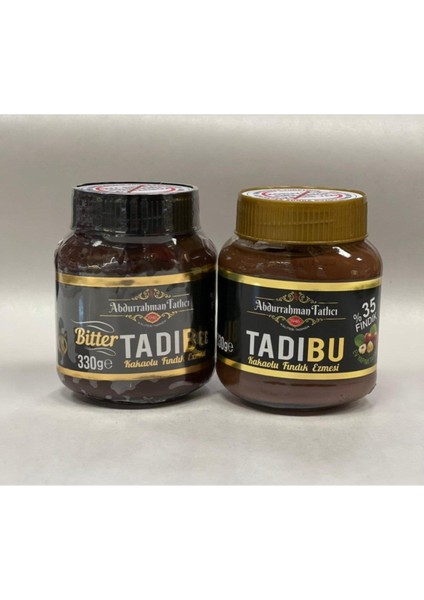 Tadıbu Kakaolu Fındık Ezmesi ve Bitter Fındık Ezmesi 330 gr 2'li