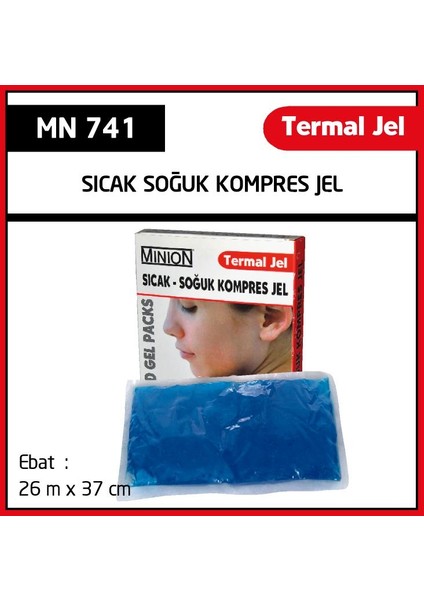 Termojel 26x37cm Sıcak-Soğuk Kompres Jel Büyük 1 Adet