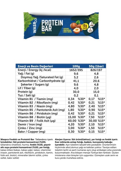 Yüksek Protein Bar Karma Set 50g 12 Adet