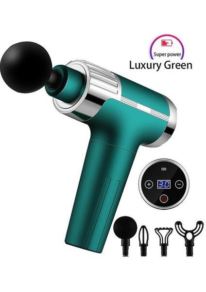 Xınh Masaj Tabancası 16MM Deep Doku Perküsyon Kas Masajı Ağrı Kaçınabilir Taşınabilir Taşınabilir Arka Vücut Spor Masajı 30 Hız Yeşil (Yurt Dışından)