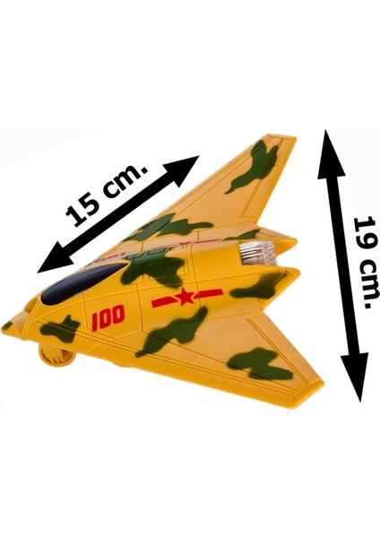 Işıklı Müzikli Pilli Sürtmeli Oyuncak Hayalet Uçak