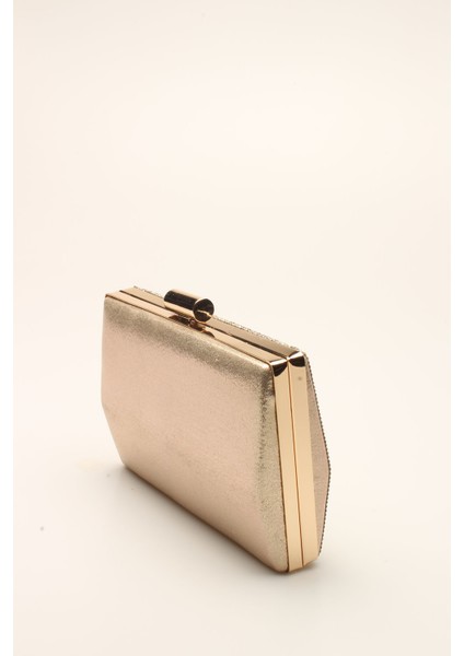 Taşlı Altın Kadın Çanta 13*19 cm