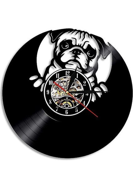 Pet Köpek Vinil Kayıt Duvar Saati(Yurt Dışından)