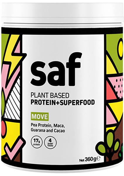 Saf Bitkisel Protein + Superfood Move Mix 360 Gr