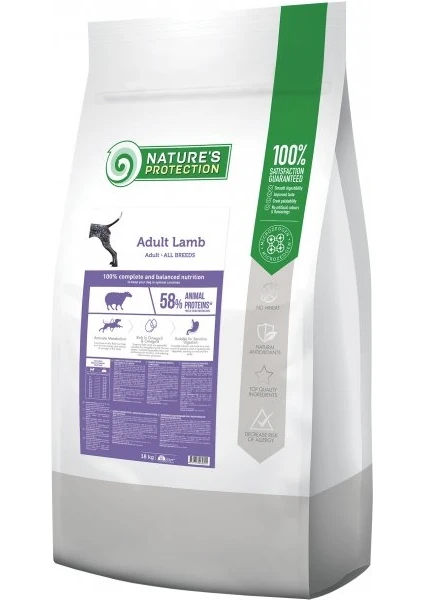 Natures Protection Nature's Protection Yetşkin Kuzulu Köpek Maması 18 Kg.petmix