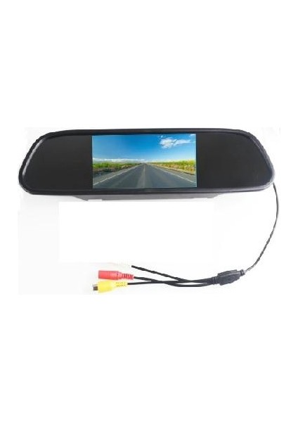 4.3 Inç Ekranlı Dikiz Ayna + Kablosuz Geri Vites Kamera 3'ü Bir Arada (8 LED Kamera + Transmitter)