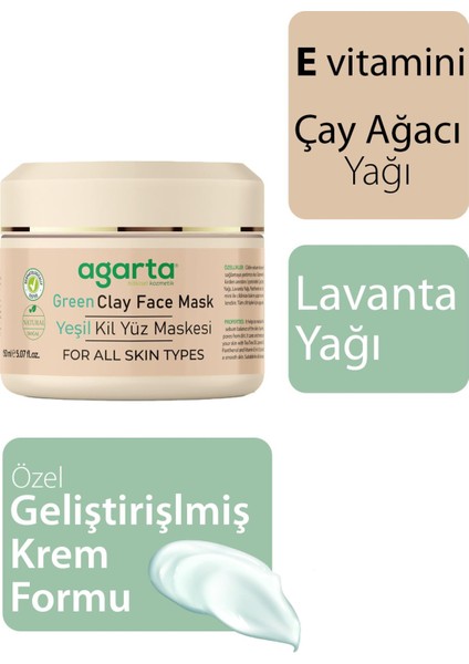 Doğal Yeşil Kil Maskesi 150 ml