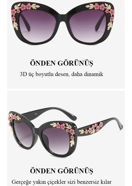 Swico Kadın Vintage Tarzı Güneş Gözlüğü - Siyah (Yurt Dışından) fiyatları