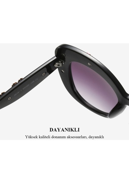 Swico Kadın Vintage Tarzı Güneş Gözlüğü - Siyah (Yurt Dışından) fırsatları