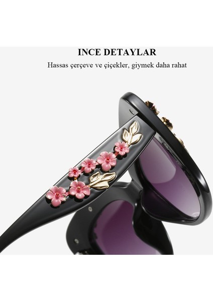 Swico Kadın Vintage Tarzı Güneş Gözlüğü - Siyah (Yurt Dışından) indirimleri