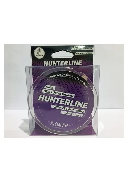 Hunterlıne 0,15MM - 1,2kg 100M Fluorocarbon Köstek Misinası