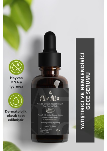 Multi-Effect Hyalüronik Asit, Avocado Yağı Içeren Yatıştırıcı ve Nemlendirici Gece Serum 30 ml fırsatları