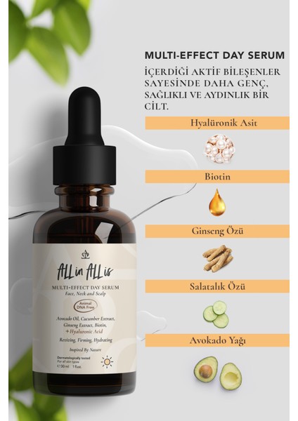Multi-Effect Hyalüronik Asit, Salatalık Özlü Canlandırıcı ve Dolgunlaştırıcı Gündüz Serumu 30 ml fırsatları