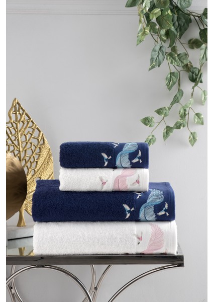 Home KGHV118 Feather Nakışlı Hamam Seti