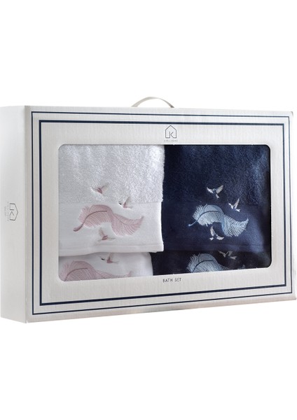 Home KGHV118 Feather Nakışlı Hamam Seti