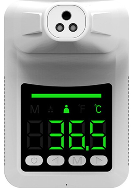 Temassız Dijital Duvara Monte Alın Termometresi - Beyaz (Yurt Dışından)