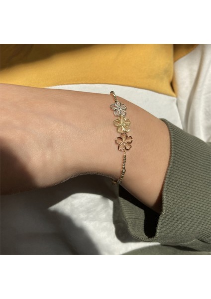 Kabartmalı Çiçek Desen Altın Bileklik Dorikalı 14 Ayar fiyatları