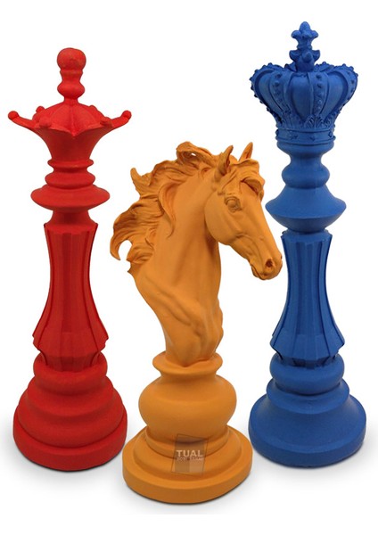 Dekoratif Satranç Taşı Heykeli Seti (3 Parça) fiyatları