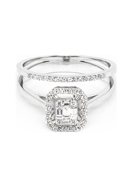 0.10 Crt Pırlanta Baget Yüzük modelleri