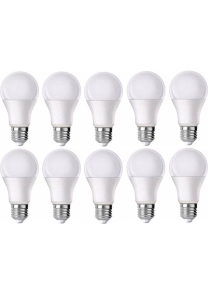 9 W LED Ampul Beyaz Renk 10LU Eko Paket
