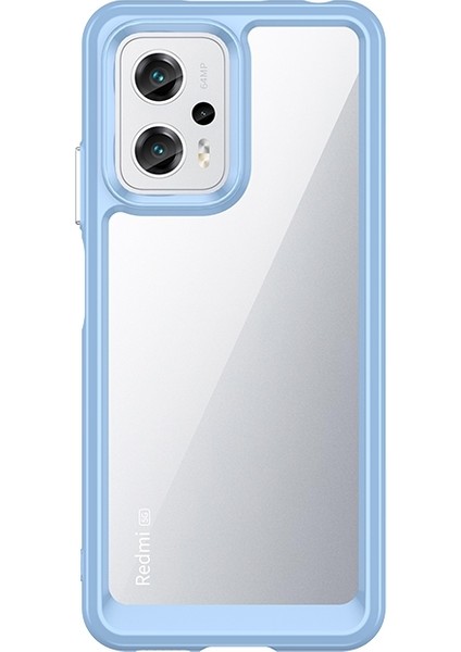 Xiaomi Redmi Note 11T Pro 5g Için Kenar Koruyuculu Akrilik Telefon Kılıfı - Mavi (Yurt Dışından)