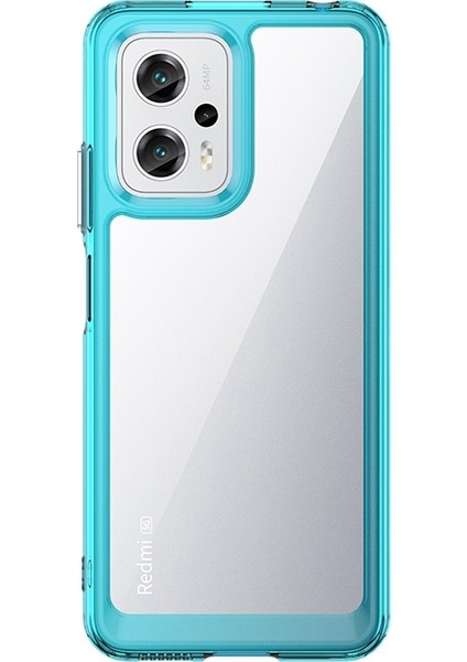 Xiaomi Redmi Note 11T Pro 5g Için Kenar Koruyuculu Akrilik Telefon Kılıfı - Şeffaf/mavi (Yurt Dışından)