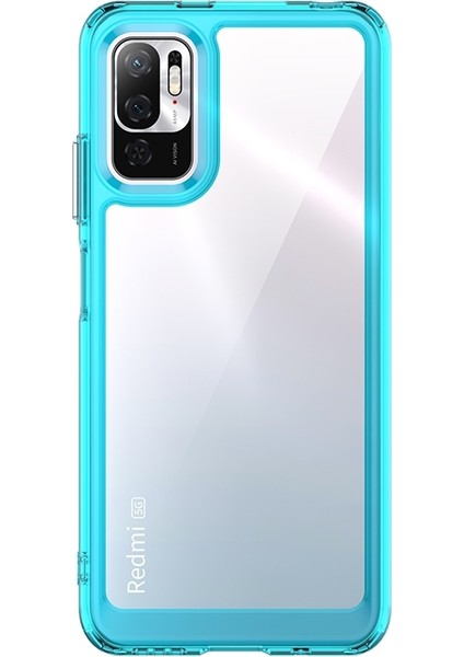 Xiaomi Redmi Note 10T 5g Için Kenar Koruyuculu Akrilik Telefon Kılıfı - Şeffaf/mavi (Yurt Dışından)