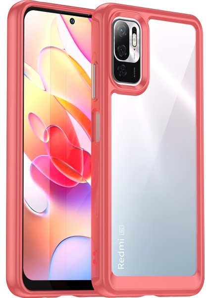 Xiaomi Redmi Note 10T 5g Için Kenar Koruyuculu Akrilik Telefon Kılıfı - Kırmızı (Yurt Dışından) fiyatları