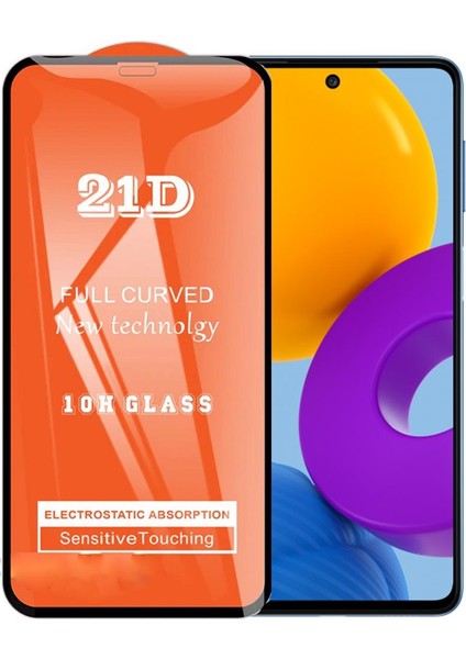 Samsung M52 Ekran Koruyucu 21D Tam Kaplayan Kavisli