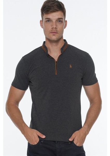 Üçlü Set T8571 Dewberry Fermuarlı Erkek T-Shırt-Antrasit-Beyaz-Lacivert modelleri